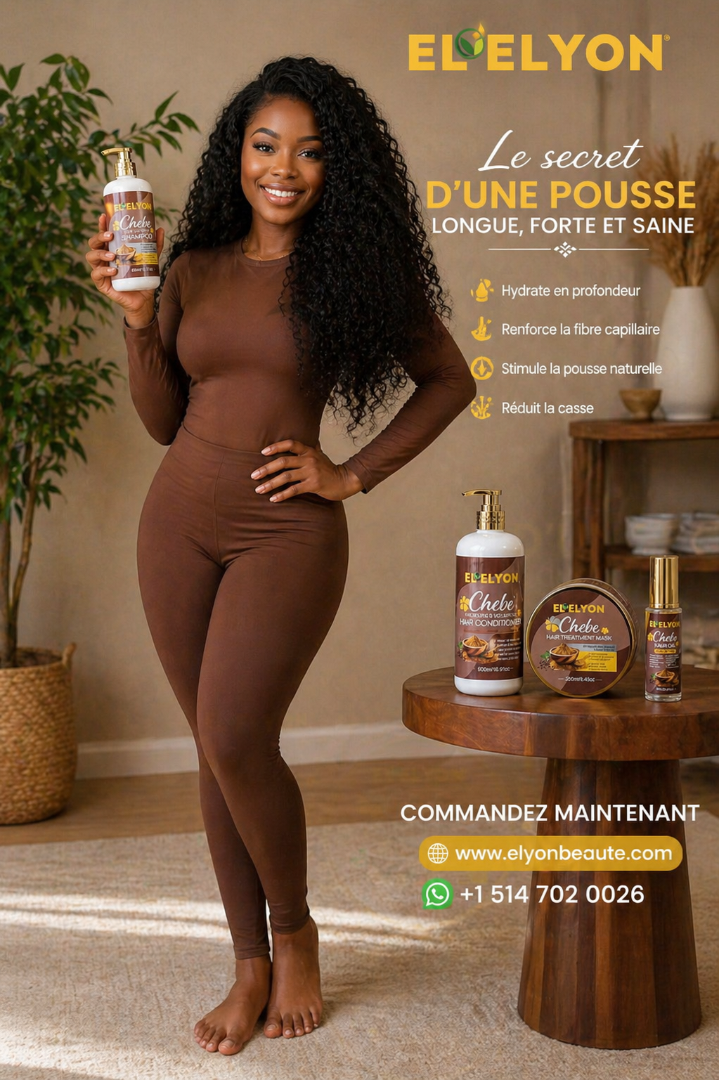 Gamme Chébé rituel complet pour la croissance capillaire