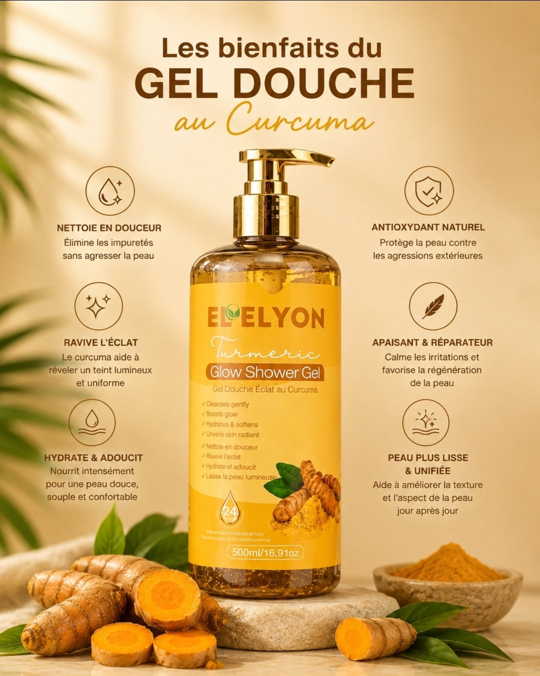 Gel Douche Éclat au Curcuma