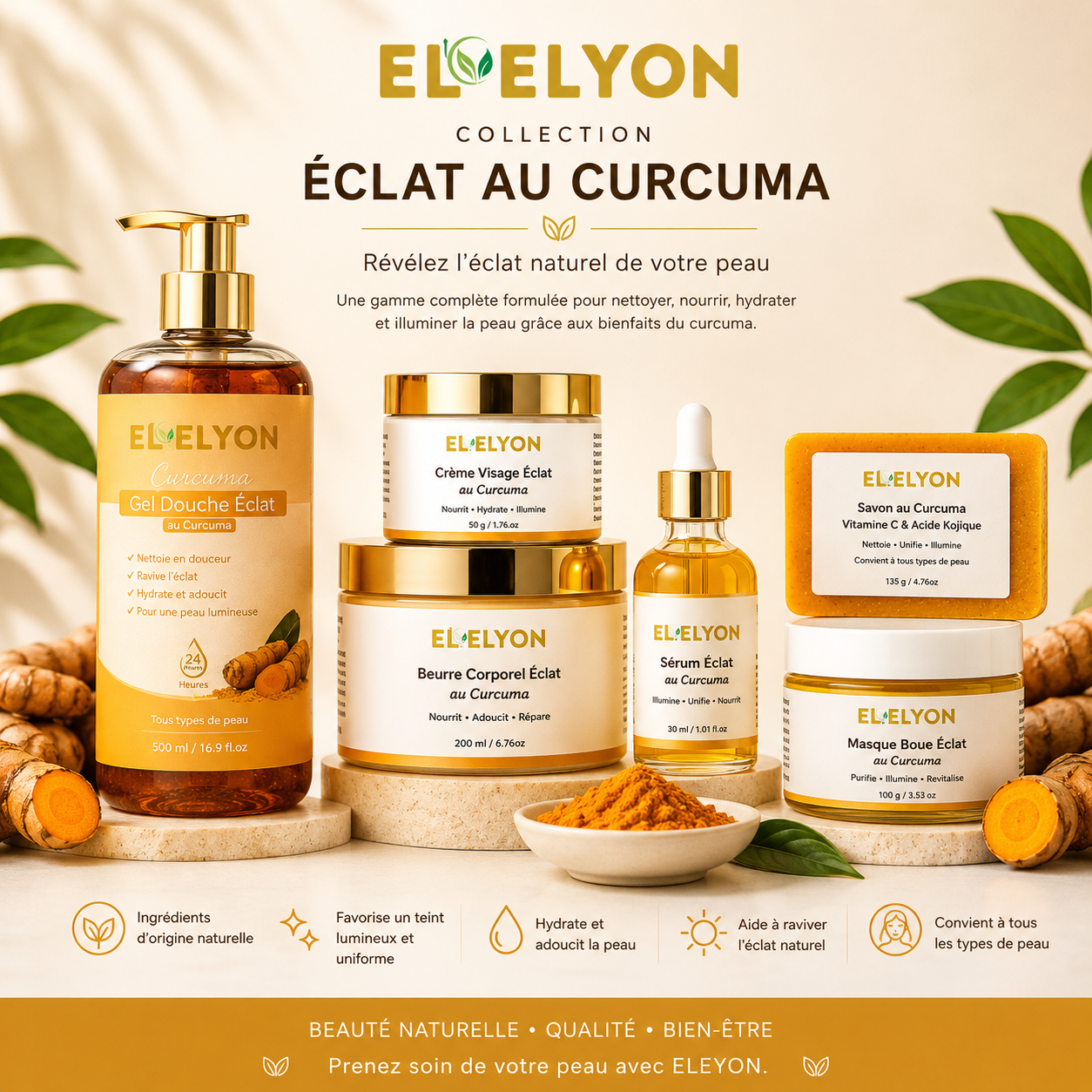 Gamme Curcuma – Éclat & Vitalité pour votre peau