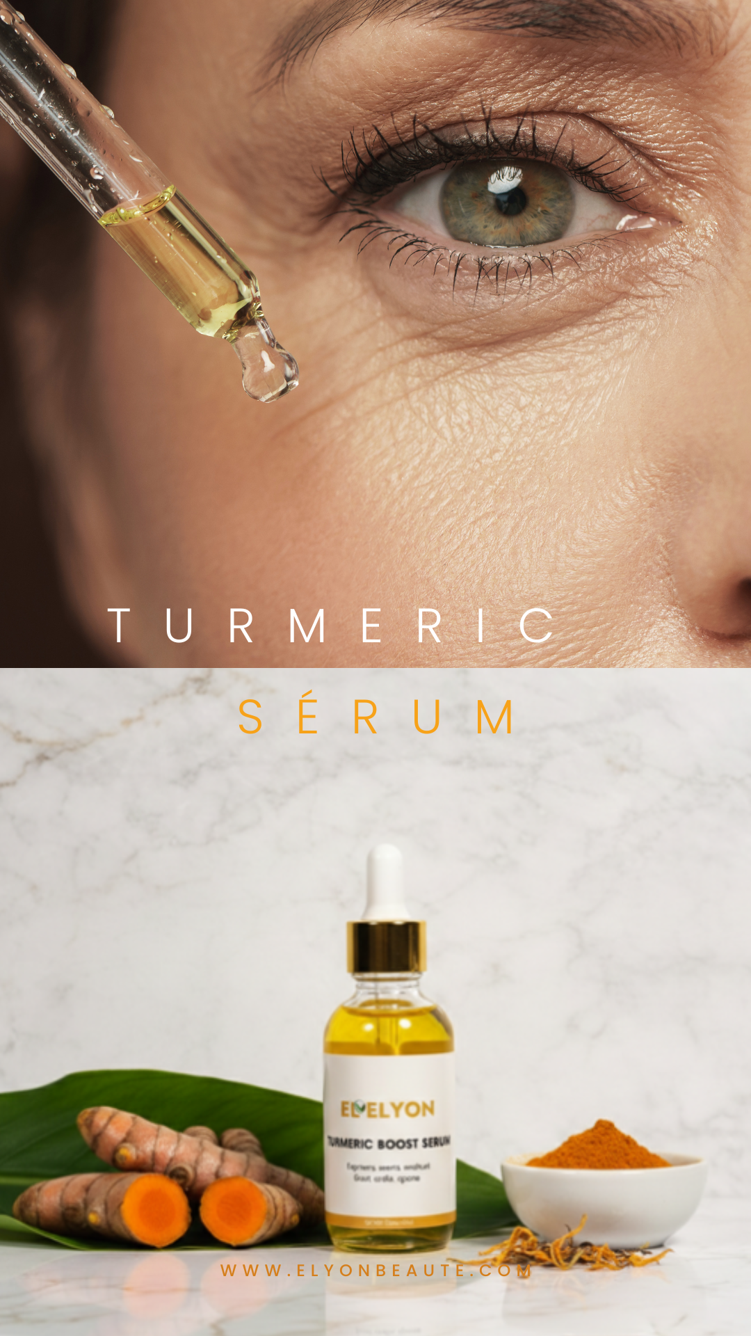 Sérum Visage Éclat au Curcuma – Anti-taches & Teint Lumineux