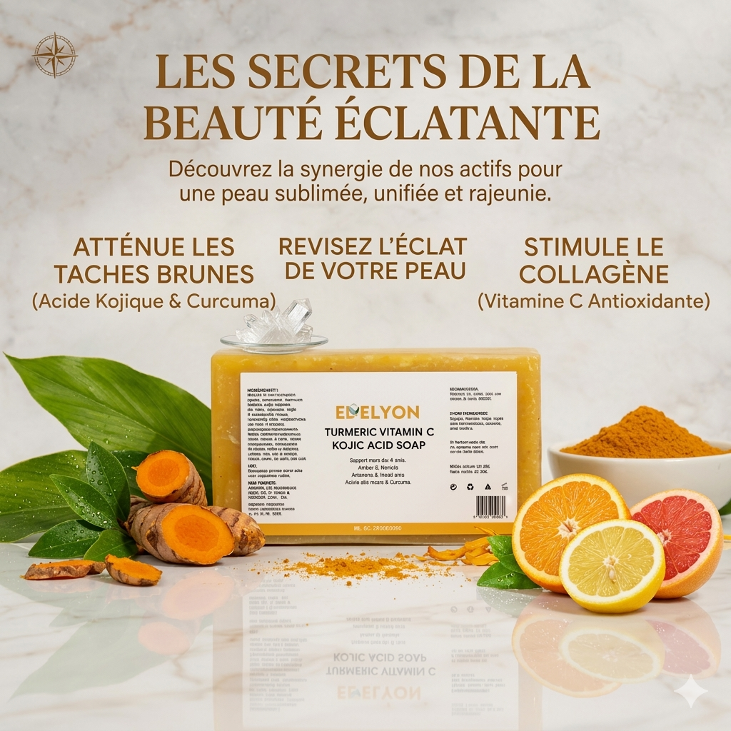 Savon Éclat Curcuma, Acide Kojique & Vitamine C
