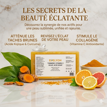 Savon Éclat Curcuma, Acide Kojique & Vitamine C